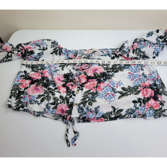 Lot of 2 NWT Altar'd State Blue Pink Floral Boho Crop Top Women's Size Large - Picture 5 of 16